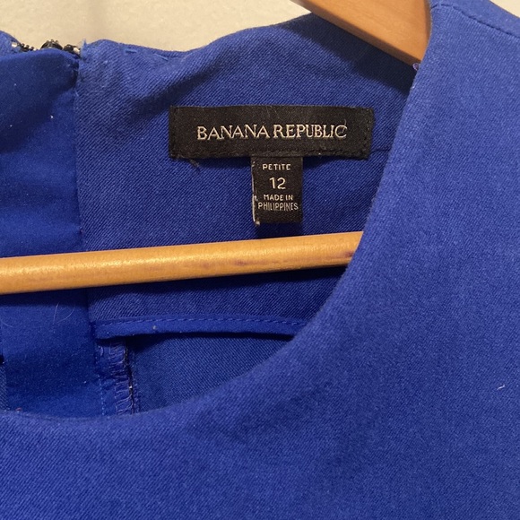 Banana Republic sleeveless Darted Blue Dress - Picture 2 of 6